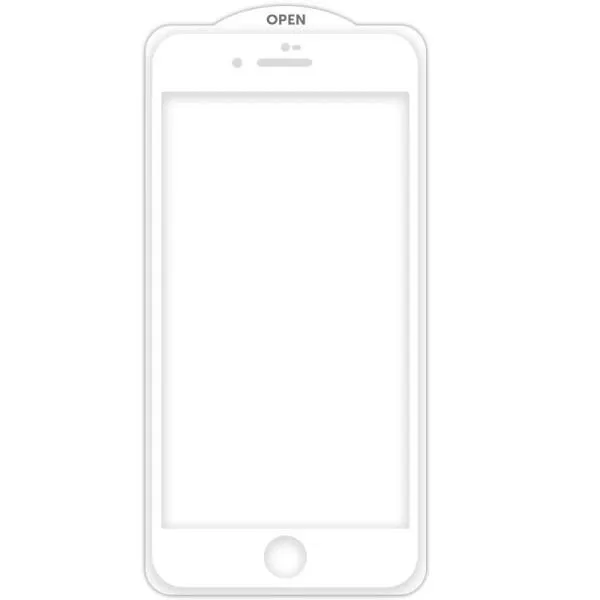 Захисне скло SKLO 5D (тех.пак) для Apple iPhone 7 / 8 / SE (2020) (4.7") — Білий