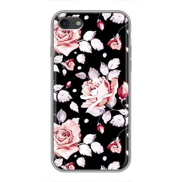 Чохол з принтом «Квіти на чорному» для iPhone 7 Чохол з принтом «Квіти на чорному» для iPhone 7