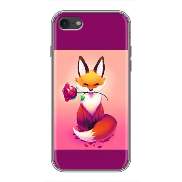 Чехол с принтом «Лисичка с розочкой» для iPhone 7