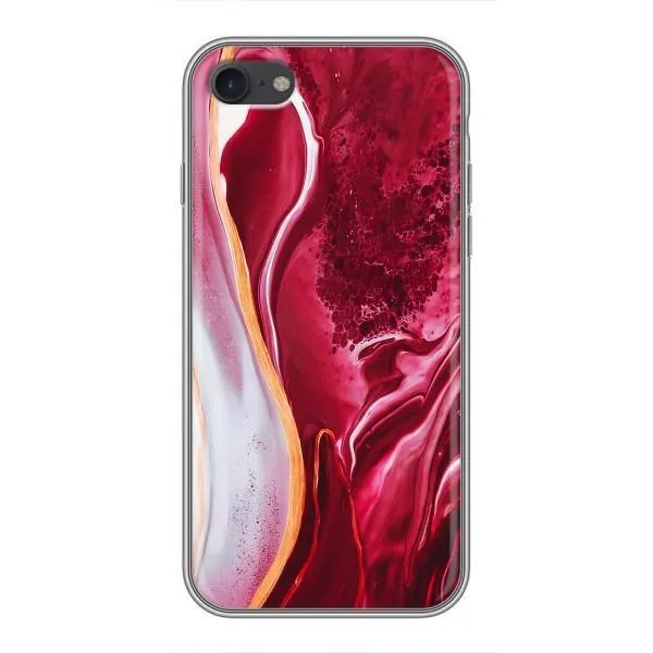 Чохол з принтом «Мрамор червоний» для iPhone 7