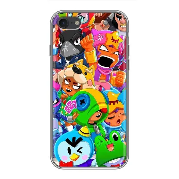 Чехол с принтом «герои Бравл Старс» для iPhone 7