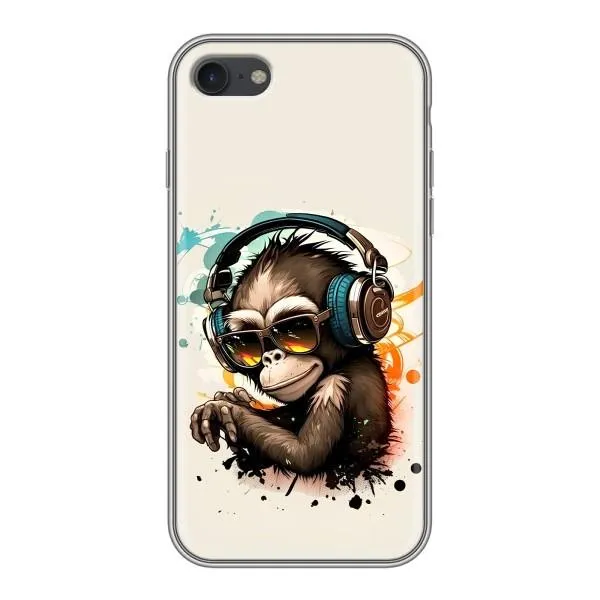Чохол з принтом «Макака в навушниках» для iPhone 7