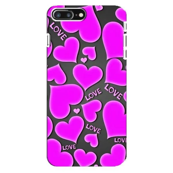 Чохол з принтом «Pink hearts» для iPhone 8 Plus