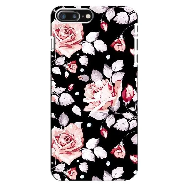 Чохол з принтом «Квіти на чорному» для iPhone 8 Plus
