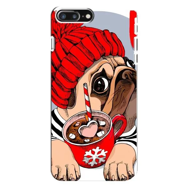 Чохол з принтом «Песик в шапці» для iPhone 8 Plus