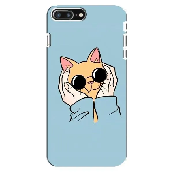 Чохол з принтом «Котик в окулярах» для iPhone 8 Plus