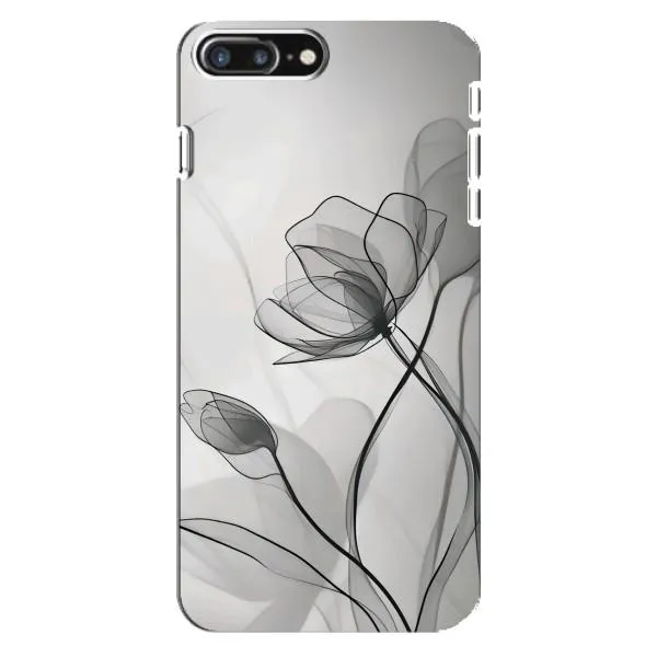 Чохол з принтом «Чорні квіти» для iPhone 8 Plus