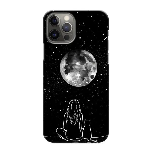 Чохол з принтом «Дівчина з котом» для iPhone 11 Pro Max