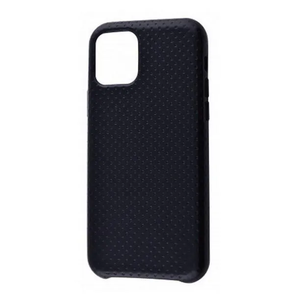 Чехол-кожаная накладка Natural Perfo Leather Case для Apple iPhone 11 Pro — Черный Чехол-кожаная накладка Natural Perfo Leather Case для Apple iPhone 11 Pro — Черный