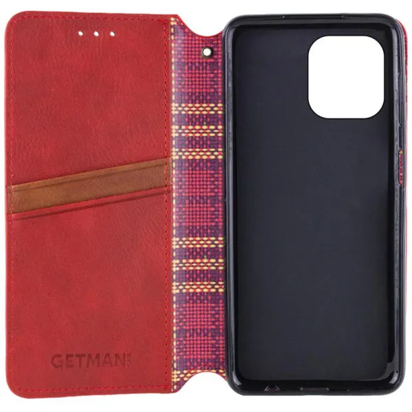 Шкіряний чохол-книжка GETMAN Cubic (PU) для Apple iPhone 11 Pro (5.8") — Червоний — фото 3 Шкіряний чохол-книжка GETMAN Cubic (PU) для Apple iPhone 11 Pro (5.8") — Червоний — фото 3