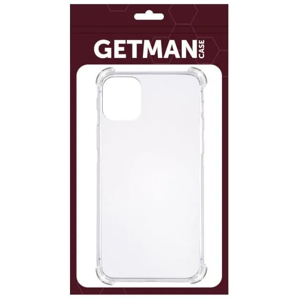 TPU чохол GETMAN Ease logo посилені кути для Apple iPhone 11 (6.1") — Прозорий — фото 2 TPU чохол GETMAN Ease logo посилені кути для Apple iPhone 11 (6.1") — Прозорий — фото 2