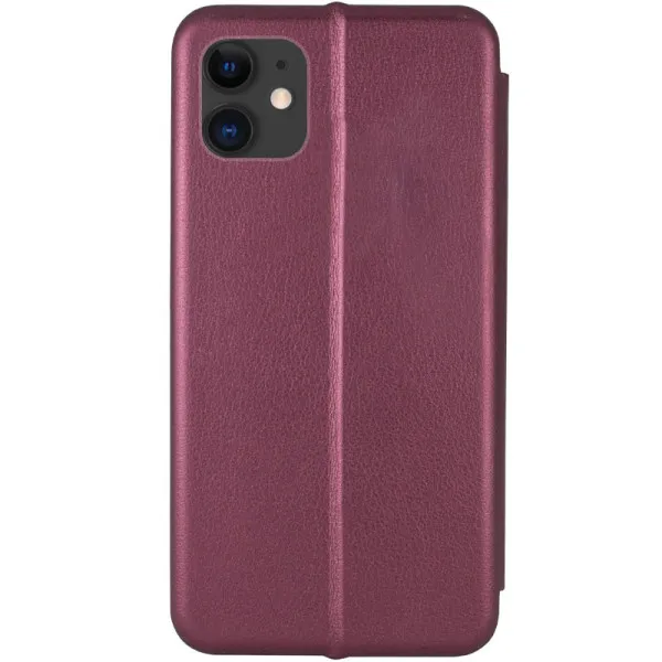 Шкіряний чохол-книжка Classy для Apple iPhone 11 (6.1") — Бордовий — фото 3 Шкіряний чохол-книжка Classy для Apple iPhone 11 (6.1") — Бордовий — фото 3