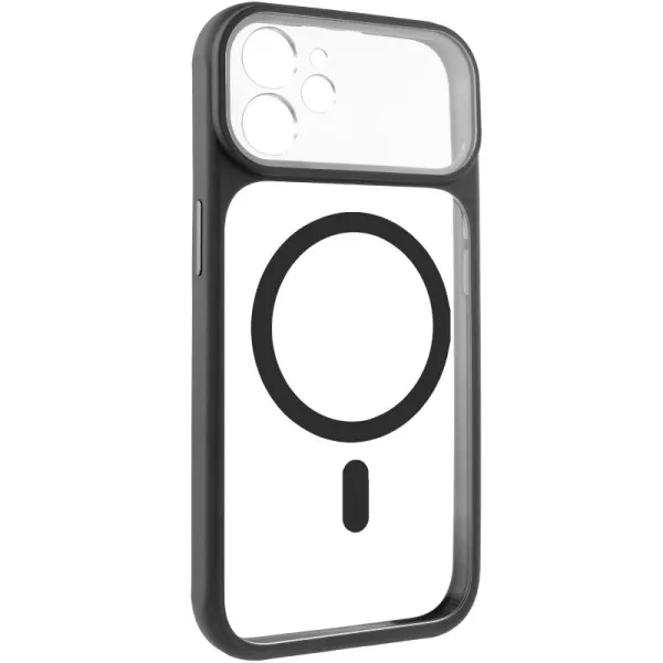 Чохол TPU+PC GETMAN Moon Clear with MagSafe для Apple iPhone 11 (6.1") — Чорний — фото 1