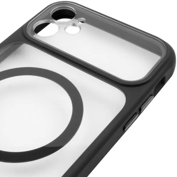 Чохол TPU+PC GETMAN Moon Clear with MagSafe для Apple iPhone 11 (6.1") — Чорний — фото 5