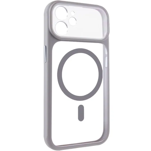 Чохол TPU+PC GETMAN Moon Clear with MagSafe для Apple iPhone 11 (6.1") — Сірий — фото 1