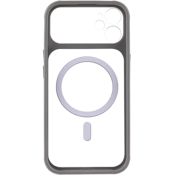 Чохол TPU+PC GETMAN Moon Clear with MagSafe для Apple iPhone 11 (6.1") — Сірий — фото 3