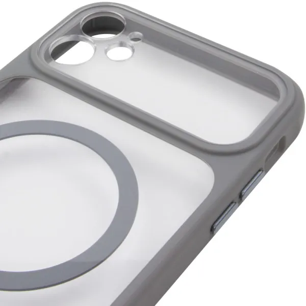 Чохол TPU+PC GETMAN Moon Clear with MagSafe для Apple iPhone 11 (6.1") — Сірий — фото 4
