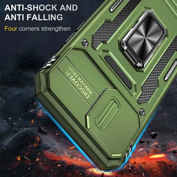 Ударостійкий чохол Camshield Army Ring для Apple iPhone 11 (6.1") — Оливковий — фото 2