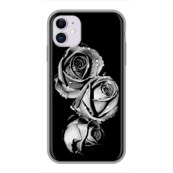 Чохол з принтом «Чорна троянда» для iPhone 11