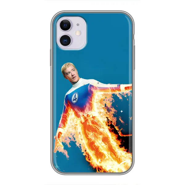 Чехол с принтом «Человек-факел в огне» для iPhone 11 Чехол с принтом «Человек-факел в огне» для iPhone 11