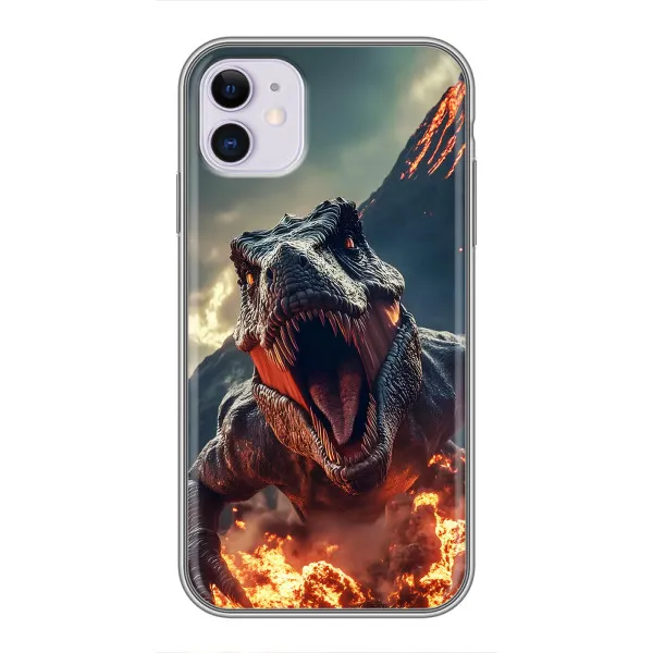 Чохол з принтом «Вогняний динозавр» для iPhone 11