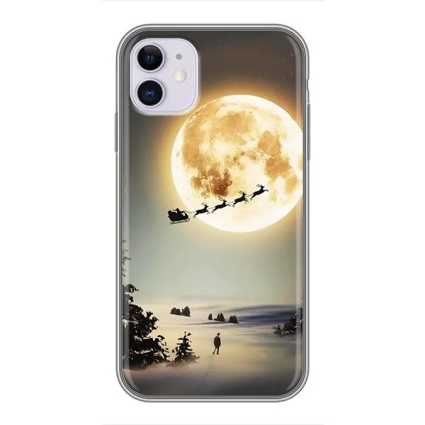 Чехол с принтом «Санта на луне» для iPhone 11 Чехол с принтом «Санта на луне» для iPhone 11