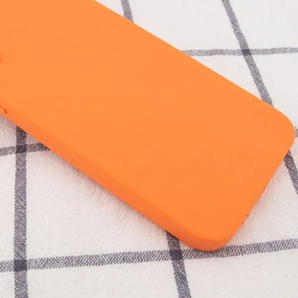 Silicone Case Square Full Camera Protective (AA) NOLOGO для Apple iPhone XR (6.1") — Оранжевый — фото 5