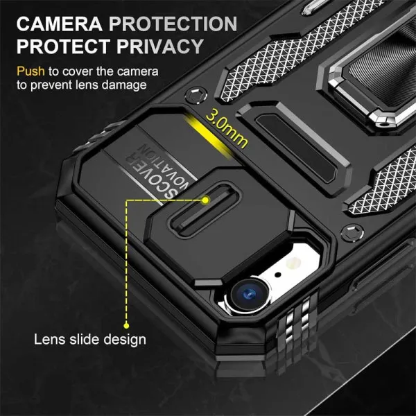 Ударопрочный чехол Camshield Army Ring для Apple iPhone XR (6.1") — Черный — фото 4 Ударопрочный чехол Camshield Army Ring для Apple iPhone XR (6.1") — Черный — фото 4
