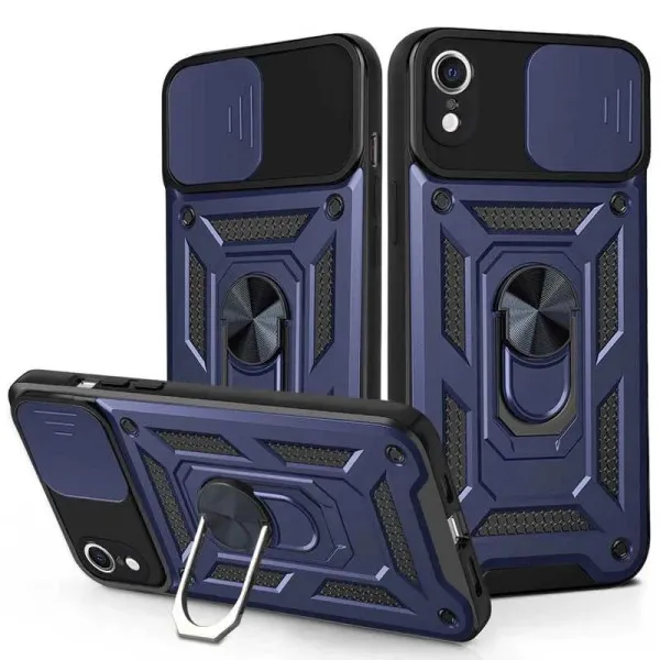 Чехол Ummi Camshield Serge Ring для Apple iPhone XR (6.1") — Синий