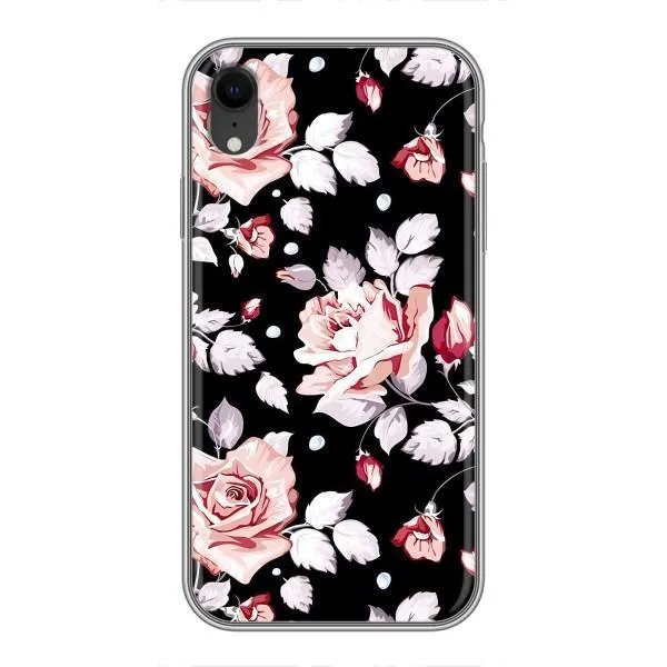 Чехол с принтом «Цветочки на черном» для iPhone Xr Чехол с принтом «Цветочки на черном» для iPhone Xr