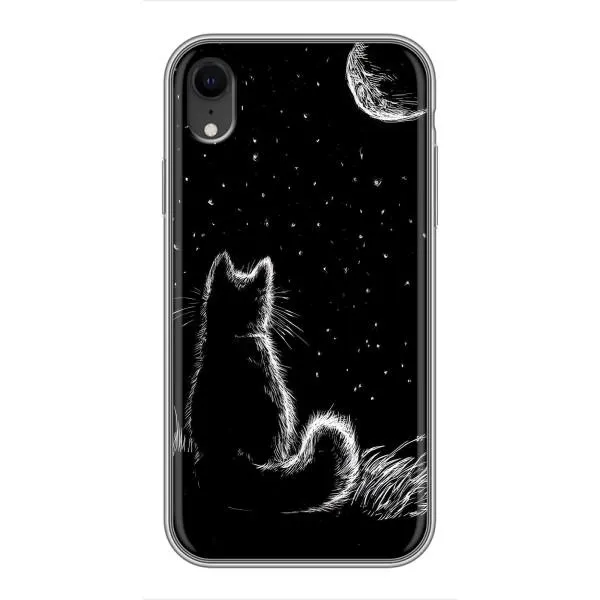 Чохол з принтом «Котик і місяць» для iPhone Xr