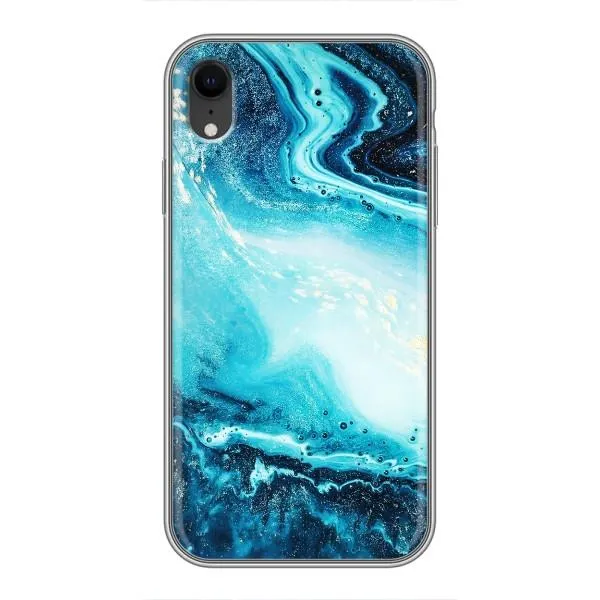 Чехол с принтом «Голубой мрамор» для iPhone Xr