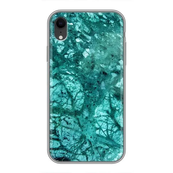 Чехол с принтом «Зеленый мрамор» для iPhone Xr