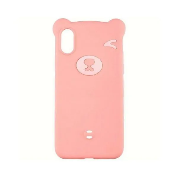 3D-чохол Fashion Case Bear для iPhone Xs Max — Рожевий — фото 1