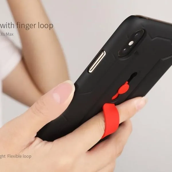 Пластиковая накладка Nillkin Grip для Apple iPhone XS Max (6.5") — Черный — фото 2