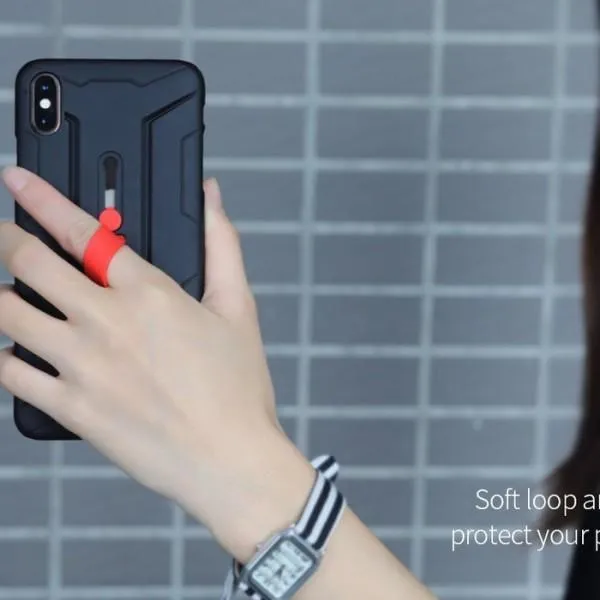 Пластиковая накладка Nillkin Grip для Apple iPhone XS Max (6.5") — Черный — фото 4