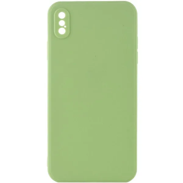 Силиконовый чехол Candy Full Camera для Apple iPhone XS Max (6.5") — Фисташковый — фото 1