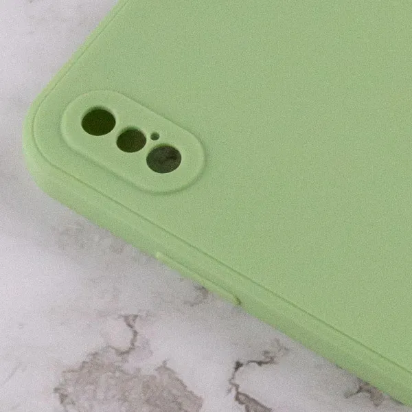 Силиконовый чехол Candy Full Camera для Apple iPhone XS Max (6.5") — Фисташковый — фото 3