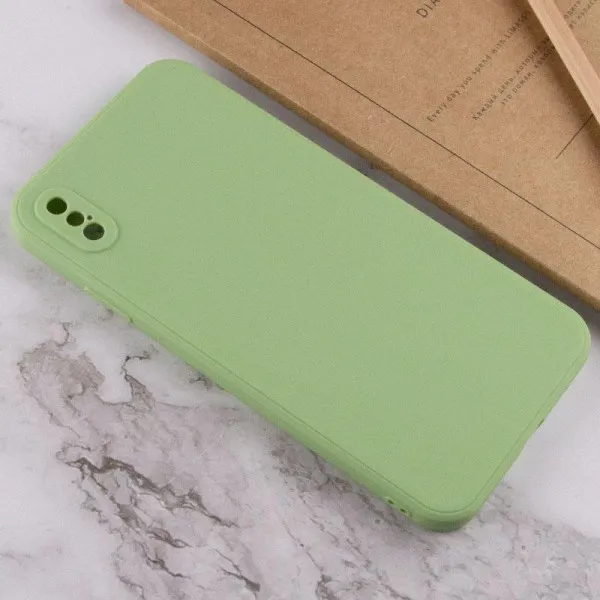 Силиконовый чехол Candy Full Camera для Apple iPhone XS Max (6.5") — Фисташковый — фото 4