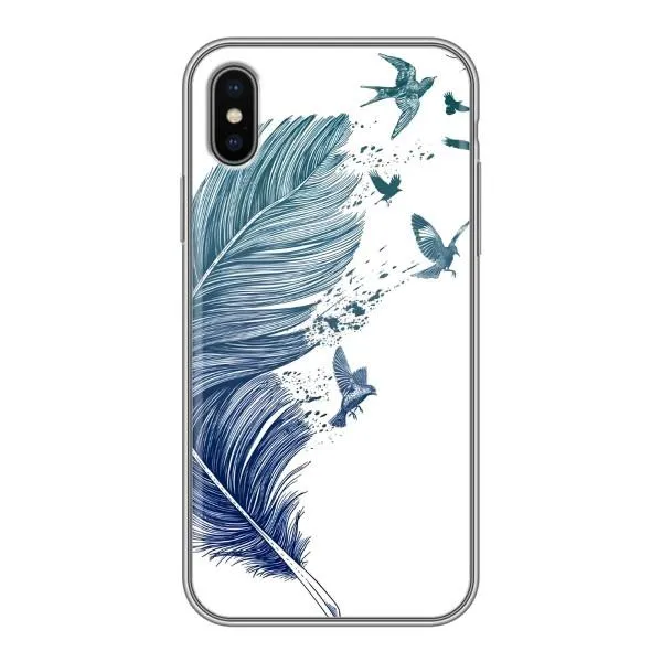 Чехол с принтом «Перышко» для iPhone Xs Max