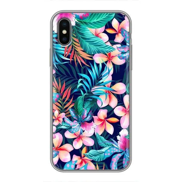 Чехол с принтом «Красочные цветы» для iPhone Xs Max