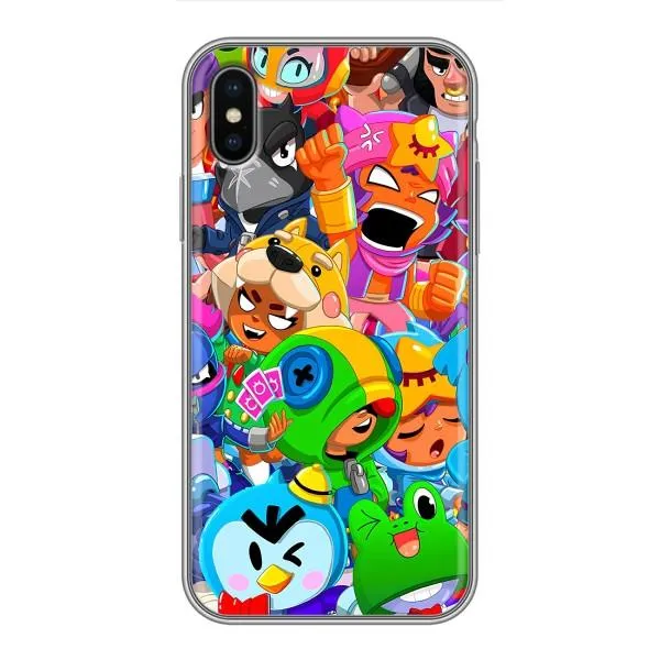 Чехол с принтом «герои Бравл Старс» для iPhone Xs Max