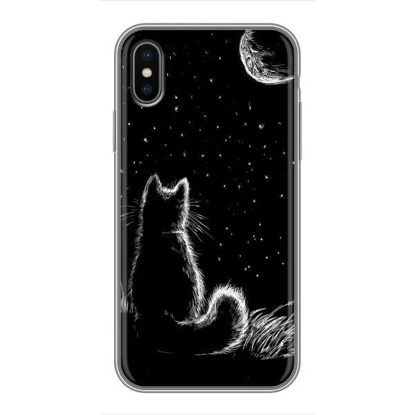 Чохол з принтом «Котик і місяць» для iPhone Xs Max