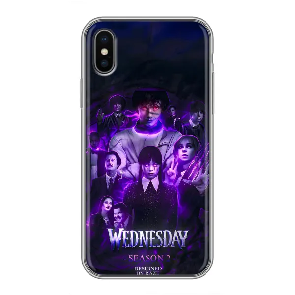 Чехол с принтом «Фиолетовая магия Уэнздей» для iPhone Xs Max