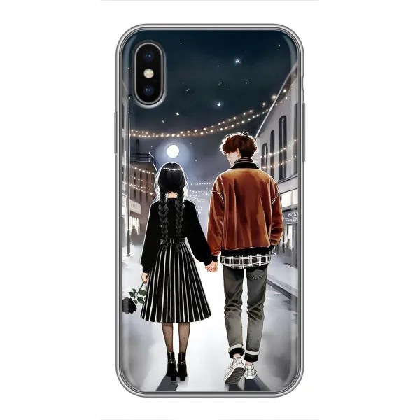 Чехол с принтом «Уэнздей и Тайлер» для iPhone Xs Max