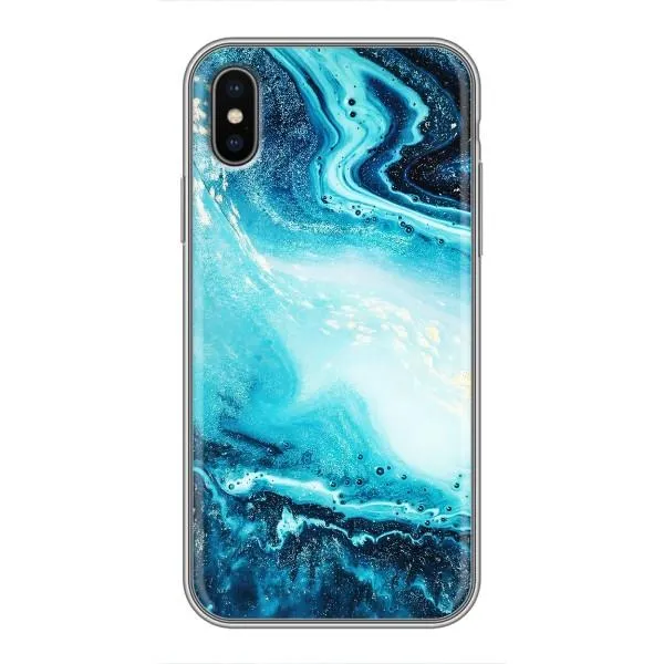 Чохол з принтом «Блакитний мрамор» для iPhone Xs Max
