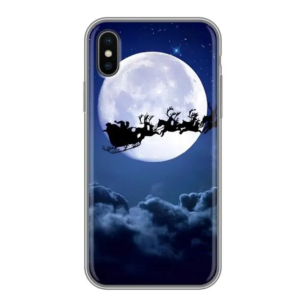 Чехол с принтом «Санта - луна» для iPhone Xs Max