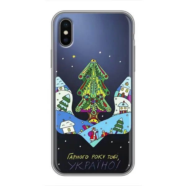 Чехол с принтом «Рождественский герб» для iPhone Xs Max