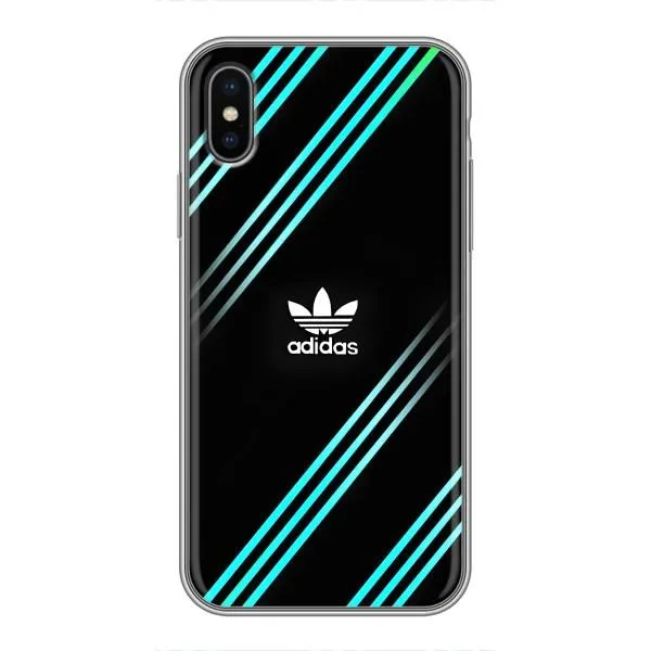 Чехол с принтом «Адидас с полосами» для iPhone Xs