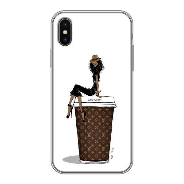 Чехол с принтом «кофе LOUIS VUITTON» для iPhone Xs